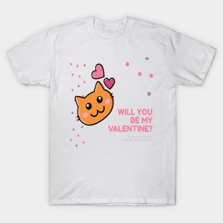 Will You Be My Walentine, Cat T-Shirt